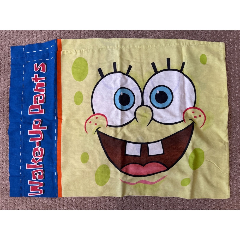 Nickelodeon SpongeBob SquarePants Pillowcase Wake-Up Sleepy Pants Yellow Blue